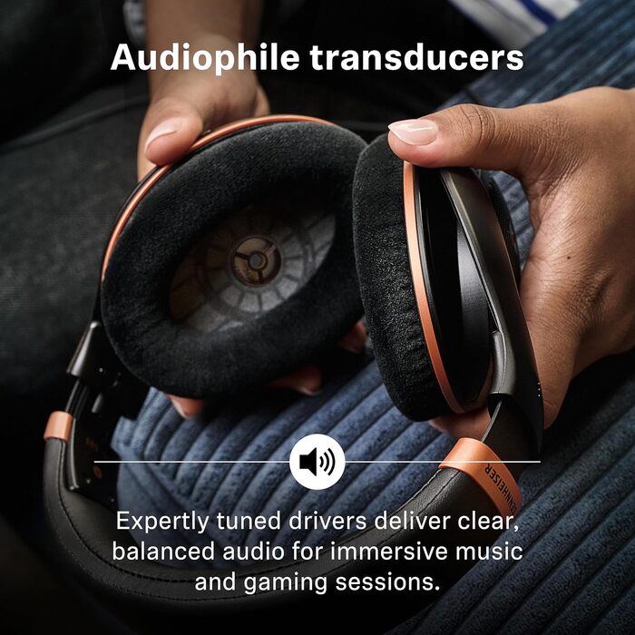 Навушники Sennheiser HD 505 Over-Ear дротові, студійні для музики, геймінгу, аудіофілів, студентів, подорожей - Copper Edition