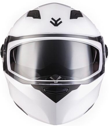 Мотошолом інтеграл ARMOR HELMETS AF-77, білий глянцевий, повнолицевий, ECE 22.05, сонцезахисний візор, швидкознімний замок, з чохлом, розмір XS (53-54 см) для мотоцикла, скутера, круїзера, спортбайка