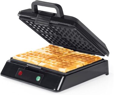 Gourmetmaxx Belgian Waffle Maker - 1000W - Non-Stick Coating - Even Heat Distribution - Makes 4 Waffles
