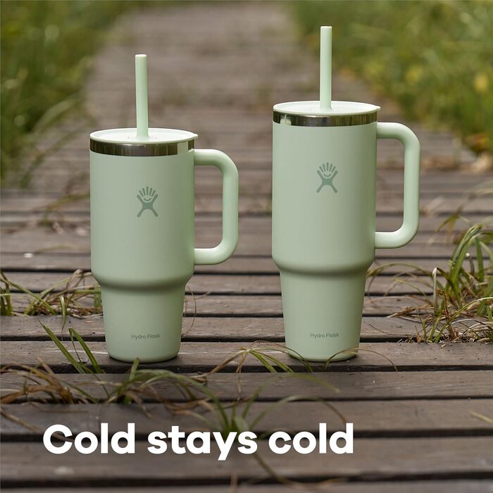 Термостакан Hydro Flask Travel Tumbler 1180 мл (40 Oz) з герметичною кришкою та трубою, нержавіюча сталь, вакуумна ізоляція, колір Cascade (бірюзовий)