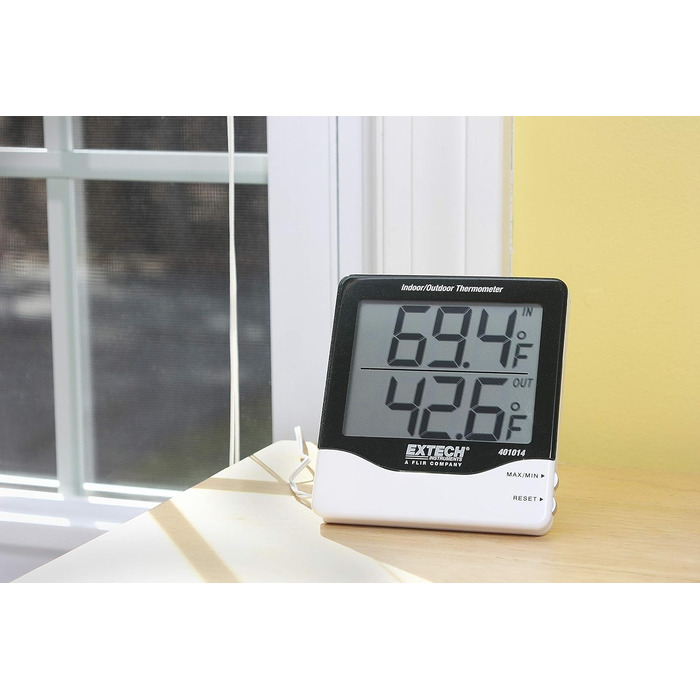 Extech Large-Digit Indoor/Outdoor Thermometer, 1 Piece, 401014