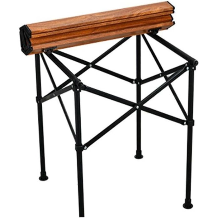 Складаний садовий/туристичний столик Ondis24 з алюмінію, 71 x 69.5 x 67.5 см, коричневий. Максимальне навантаження: 50 кг