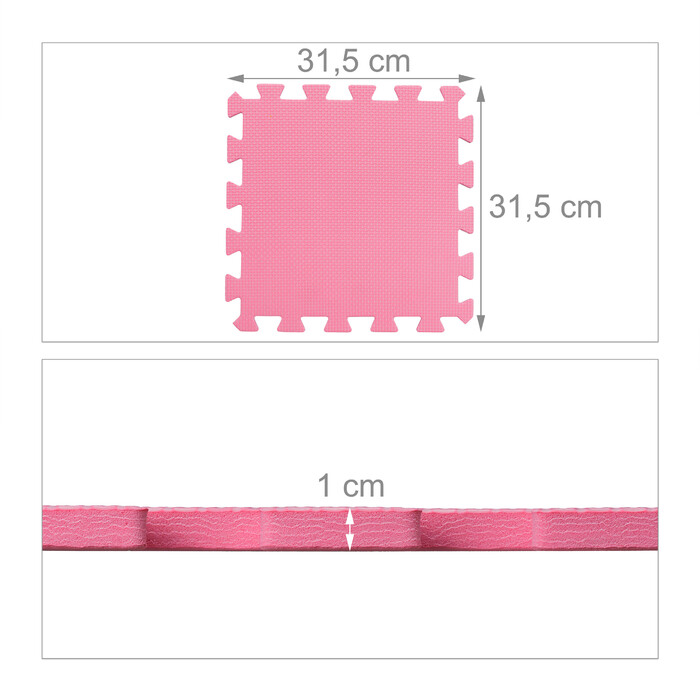 Relaxdays 36-piece Puzzle Mat with Border
