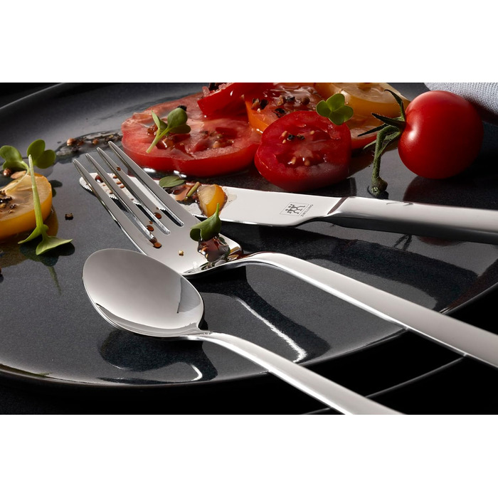 ZWILLING 1026795 Cult Cutlery Set, 30-Piece, for 6 People, 18/10 Stainless Steel, Matted Flatware, Dishwasher Safe, Silver