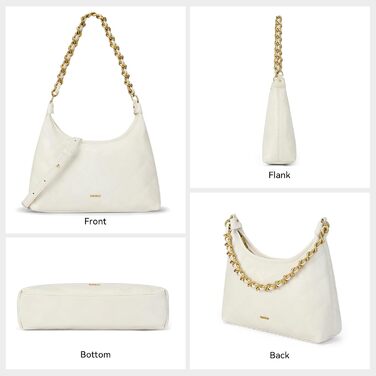 Сумка жіноча через плече крос-боді, PU шкіра, біла - трендова міні сумка-хобо для побачень, вечірок, прогулянок