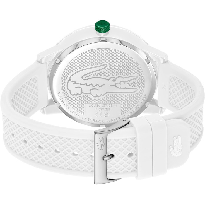 Годинник Lacoste LACOSTE.12.12 Hero чоловічий кварцовий з білим або зеленим силіконовим браслетом