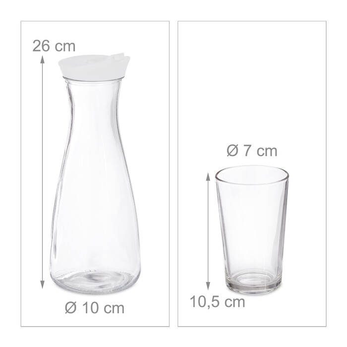 Relaxdays Water Carafe Set with Glasses