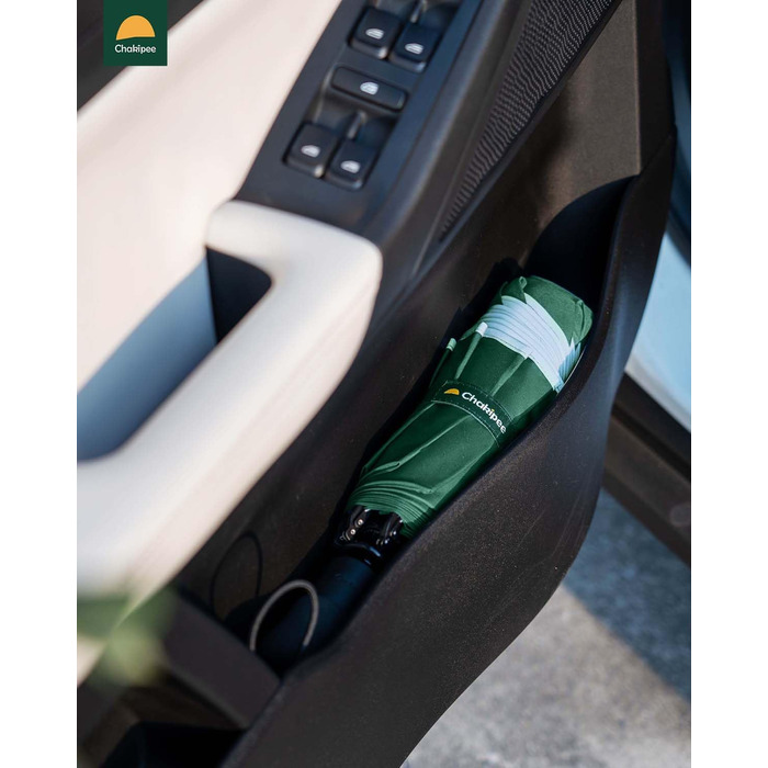 Чакіпі - парасолька велика, штормостійка, з відбиваючим покриттям, для чоловіків та жінок. Автоматичний парасолька, компактний, для подорожей. Розмір купола 106 см, темно-зелена