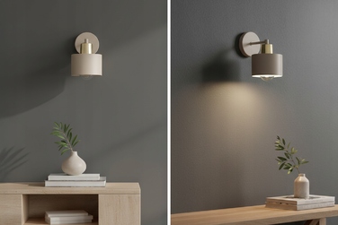 Настінний світильник Light Home, бежевий та золотий, E27 60 Вт