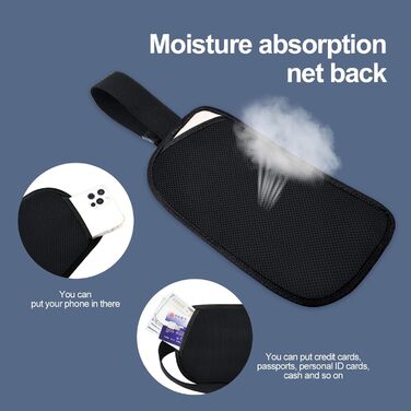 RFID-захисний пояс-сумка для грошей для чоловіків та жінок, чорний, ширина пояса 3.7 см