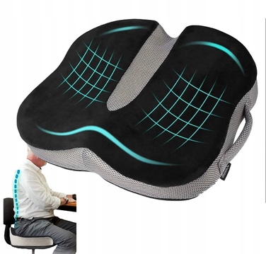 Ортопедична подушка для сидіння з ефектом пам'яті (Memory Foam) для розвантаження куприча