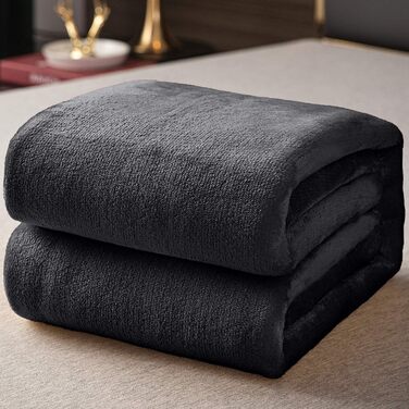 Плед KEPLIN Luxuriöse: великий, м'який, плюшевий, з мікрофібри, 150 x Queen, темно-сірий