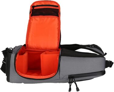 Сумка-слінг Rollei Fotoliner Ocean: фоторюкзак з перероблених пластикових пляшок (45 шт.), сірий, з дощовиком