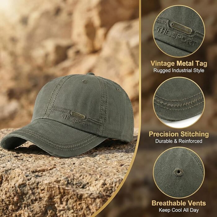 Бейсболка YAMEE з деніму для чоловіків та жінок, унісекс, для спорту, риболовлі та кемпінгу, один розмір (зелений)