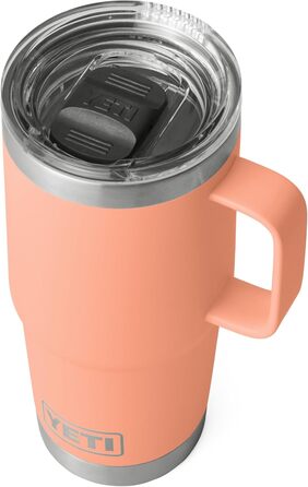 Термокружка YETI Rambler, нержавіюча сталь, ізольована, кришка Stronghold, 591 мл, персиковий колір