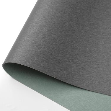 Двостороння килимок на стіл з антиковзаючим покриттям, 40 x 80 см (сірий, салатовий) - для офісу, ноутбука, миші