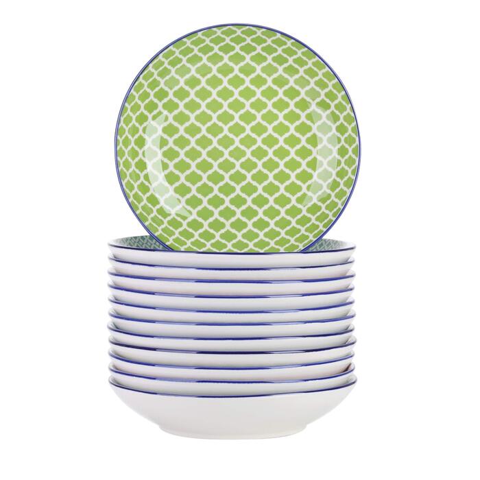 Набір тарілок Vancasso Maracon (12 шт.) - супові та глибокі, порцеляна, Ø 21.5 см, 600 мл