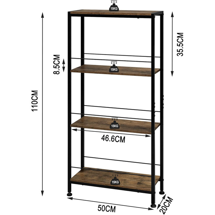 WOLTU 4-Tier Corner Shelf