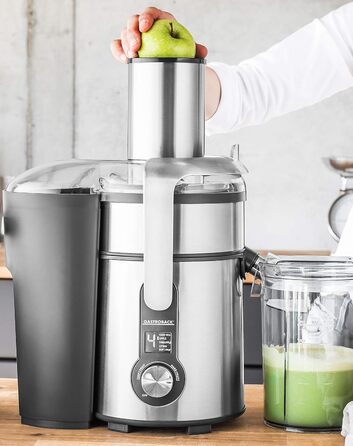 Електричний соковитискач Gastroback 40151 Design Multi Juicer Digital, 1300 Вт, XXL завантажувальний отвір (84 мм), 5 швидкостей