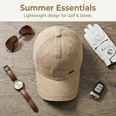 Кепка бейсболка YAMEE джинсова унісекс для чоловіків та жінок, спортивна шапка для активного відпочинку, риболовлі, кемпінгу, один розмір (2/Бежевий)