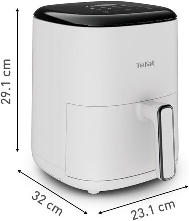 Аерофритюрниця Tefal Easy Fry Compact 3 л, 10 програм, сенсорне управління, антипригарне покриття, енергозберігаюча, світло-сіра