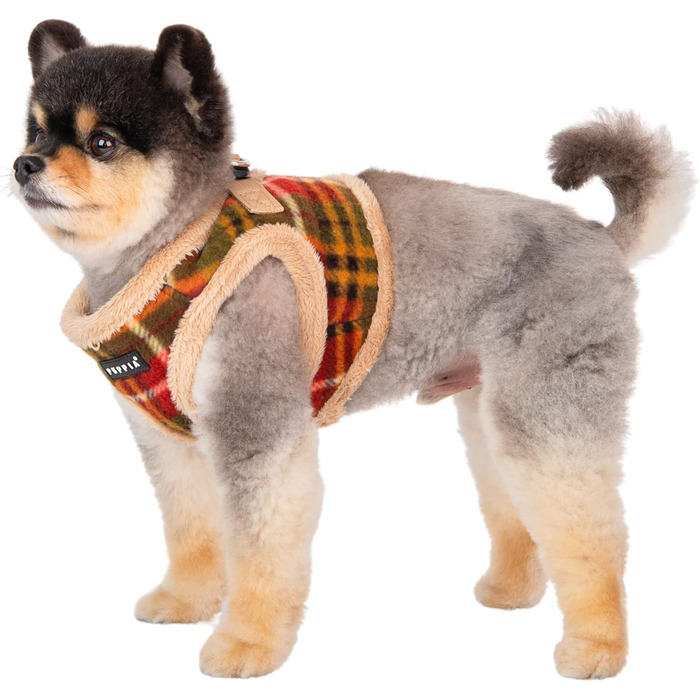 Пупая Джіанні Джерсі Жилет для собак Step-in, теплий зимовий принт квітів, для маленьких та середніх собак, маринований колір, розмір S (Бежевий, X-Large)