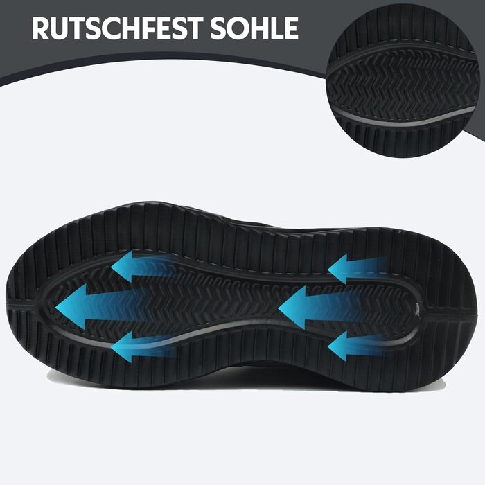 Черевики робочі чоловічі/жіночі. Легкі спортивні захисні черевики з металевим підноском. Дихаючі, неслизькі. Розміри EU 37-46 (40 EU, чорний)