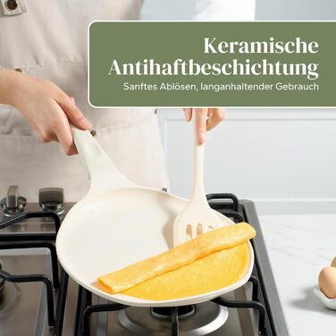 Сковорода Redchef для млинців та омлетів 26 см, керамічне антипригарне покриття, бежева