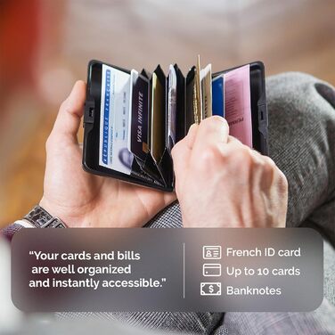 Чоловічий гаманець ÖGON -DESIGNS Smart Case Big Stockholm з великою місткістю, RFID-захистом та ефектом карбону