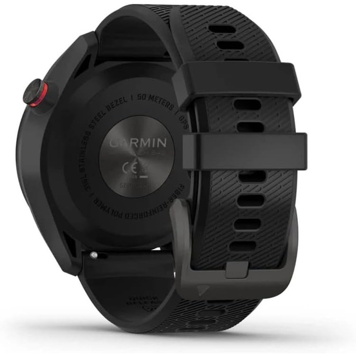 Годинник GPS Garmin S42 для гольфу, дорослий, унісекс, сірий титан/чорний, 43,4 x 43,4 x 11,7 мм