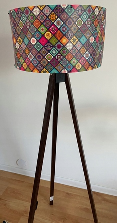 Підлогова лампа Opviq Ayd E27 60 Вт, бежевий, чорний, багатоколірна