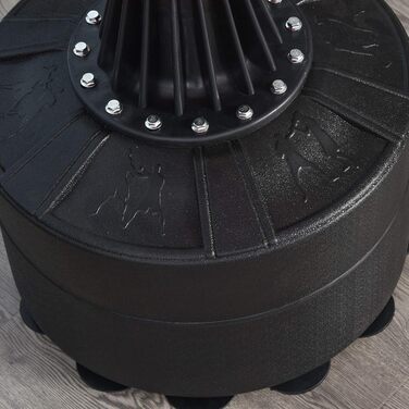 HOMCOM Боксерський мішок-стенд з рефлекс-м'ячем, 360° обертання, присосок, заповнюється піском/водою, стоячий боксерський асистент з рукавичками, насос, боксерський мішок для тренувань 88 x 48 x 155-205 см