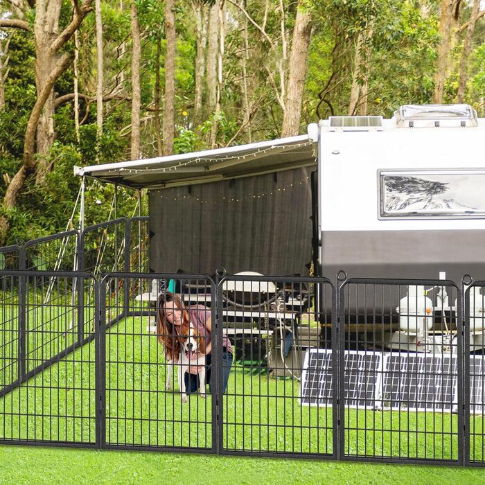 Загін для собак на вулицю: 24 панелі, висота 101,6 см, міцний та безпечний. Ідеально для двору.
