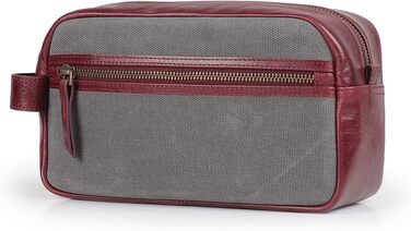 Чоловіча/Жіноча дорожня сумка Londo Echtleder, набір сумок для туалету (Бургунді)