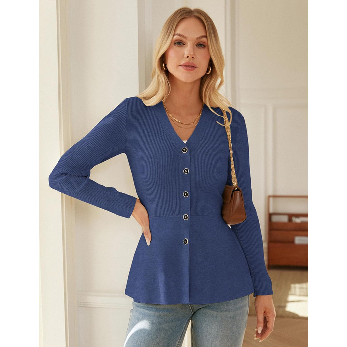 Жакет Grace Karin для жінок, в'язаний, без рукавів, кардиган, осіння мода, повсякденний стиль, елегантний камізель (M, блакитний)