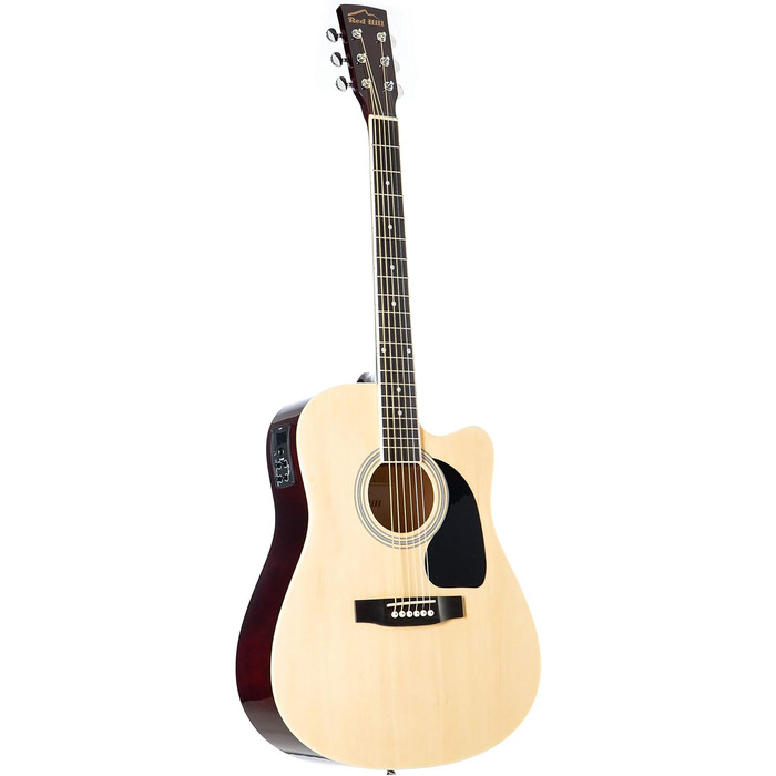 Акустична гітара Red Hill D-1-CE Dreadnought з Cutaway, електроакустична, липа, натуральний колір