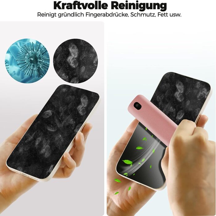 Очиснювач екрану для мобільних пристроїв 2шт (10мл) - для iPhone, монітора, планшета (сірий + рожевий)