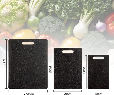 Набір з 3 дерев'яних обробних дощок ASelected для кухні: овочі, фрукти, м'ясо