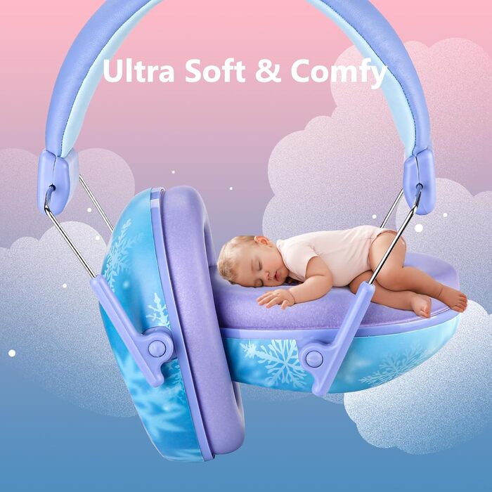 Навушники для захисту від шуму ProCase для дітей, NRR 24dB, складаються, регульовані, з захистом від шуму (Frozen)