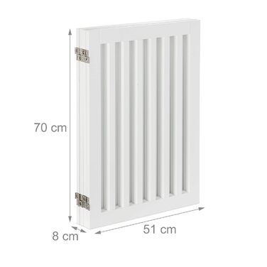 Захисне ворота для собак Relaxdays, 70 x 154 см, розкладне, з ніжками, біле (4 панелі)