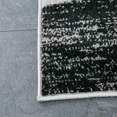 Килимок VIMODA з геометричним малюнком, короткий ворс, зелений, сірий, білий, чорний, 60x110 см, для вітальні