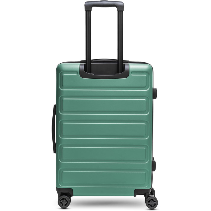 Набір валіз REDOLZ Essentials 08 (3 шт.) з ABS-пластику, легкі дорожні тролеї з TSA-замком та 4 подвійними колесами, Green Blue, розміри S/M/L