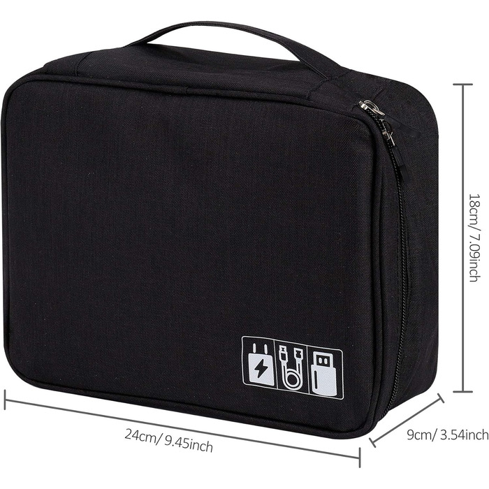 Водонепроникна органайзер-сумка для кабелів та аксесуарів QIMEI-SHOP | SD-картки, флешки, Power Bank, HDD