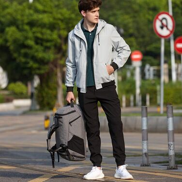 Sports bag with shoe compartment and wet compartment, 42L carry-on bag sports rucksack women men, gym bag travel bag large with shoulder strap and combination lock