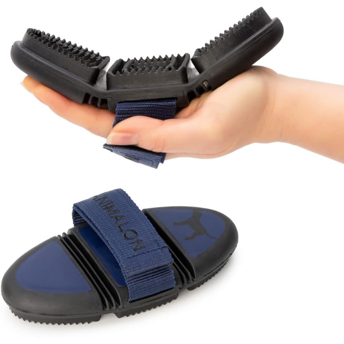 Штригучка для собак Kurzhaar Animalon | Штригучка для собак з короткою шерстю | Інноваційна щітка для собак для щадного догляду за шерстю (Блакитна)