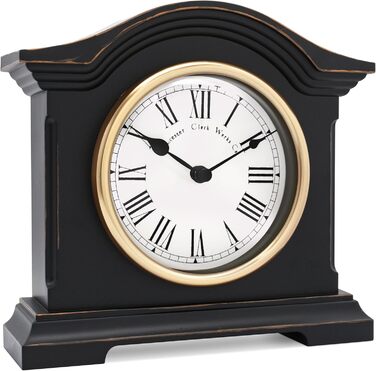Towcester Clock Works Co. Falkenburg Mantle Clock, Plastic, Black, One Size