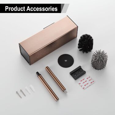 Настінна щітка для унітазу BVL з кріпленням без свердління, набір з 2 насадками, білий матовий колір