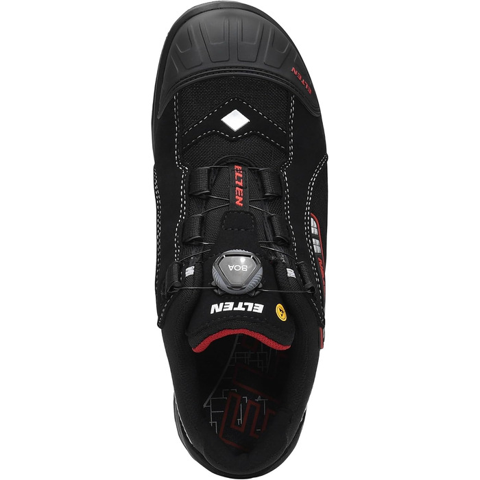 Робочі черевики ELTEN Senex XXT Pro BOA ESD S3, чорні, текстиль, пластикова капа, для жінок та чоловіків, легкі, спортивні, 43 EU