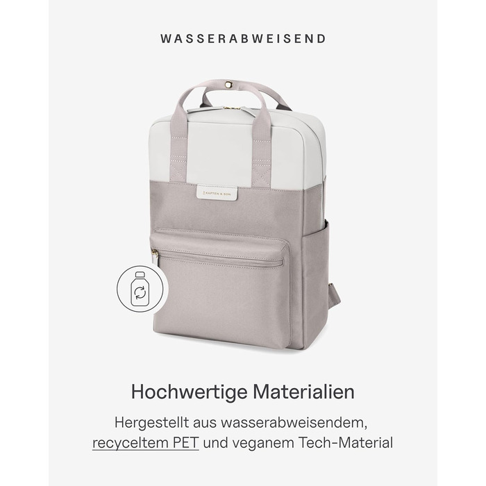 Kapten & Son Bergen Rucksack | Rucksack for Women & Men | Daypack | Carry-on Rucksack, Daypack | Water-resistant (Medium 11 L, Muted Clay)