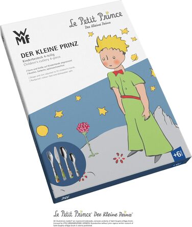 Набір дитячого посуду WMF Der Kleine Prinz (4 шт.), нержавіюча сталь, для дітей від 6 років, Cromargan, придатний для миття в посудомийній машині